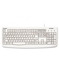 Pro Fit Usb Washable Keyboard, 104 Keys, White