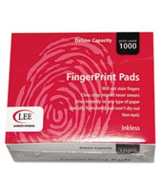 Inkless Fingerprint Pad, 2 1/4 X 1 3/4, Black, Dozen