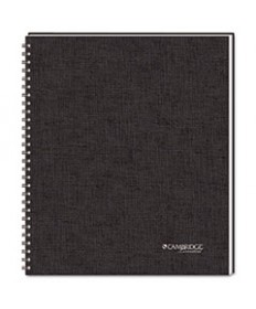 WIREBOUND BUSINESS NOTEBOOK, WIDE/LEGAL RULE, BLACK COVER, 11 X 8.5, 80 SHEETS