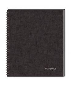 WIREBOUND BUSINESS NOTEBOOK, WIDE/LEGAL RULE, BLACK COVER, 11 X 8.5, 80 SHEETS