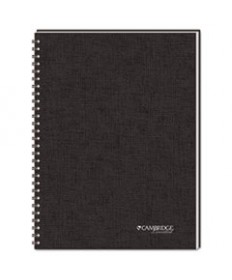 WIREBOUND BUSINESS NOTEBOOK, WIDE/LEGAL RULE, BLACK COVER, 8 X 5, 80 SHEETS