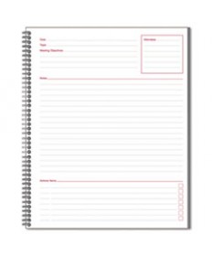 WIREBOUND GUIDED BUSINESS NOTEBOOK, MEETING NOTES, DARK GRAY, 11 X 8.25, 80 SHEETS