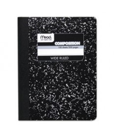 COMPOSITION BOOK, WIDE/LEGAL RULE, BLACK COVER, 9.75 X 7.5, 100 SHEETS