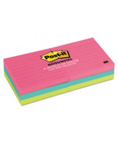 Original Pads In Cape Town Colors, 3 X 3, Lined, 100-Sheet, 6/pack
