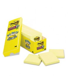 Canary Yellow Note Pads, 3 X 3, 90-Sheet, 24/pack