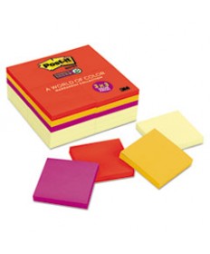 Note Pads Office Pack, 3 X 3, Canary Yellow/marrakesh, 90-Sheet, 24/pack