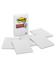Grid Notes, 4 X 6, White, 50-Sheet, 6/pack