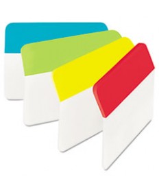 2" ANGLED TABS, LINED, 1/5-CUT TABS, ASSORTED PRIMARY COLORS, 2" WIDE, 24/PACK
