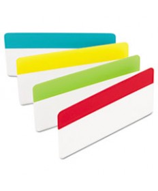 2" ANGLED TABS, COLOR BAR, 1/5-CUT TABS, WHITE, 2" WIDE, 50/PACK
