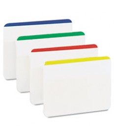 Tabs, 1/3-Cut Tabs, Assorted Colors, 3" Wide, 24/Pack