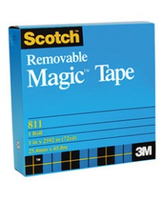 REMOVABLE TAPE, 1" CORE, 0.75" X 36 YDS, TRANSPARENT