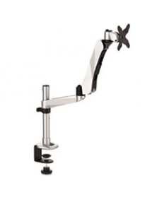 EASY-ADJUST DESK SINGLE ARM MOUNT FOR 30" MONITORS, 360 DEG ROTATION, +90/-15 DEG TILT, 360 DEG PAN, SILVER, SUPPORTS 20 LB