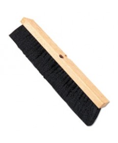 7920002433407, SKILCRAFT Floor Sweeping Brush, Black Tampico/Polyester Bristles, 18" Brush, Wood Handle