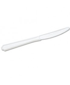 7340000221316, SKILCRAFT, PLASTIC FLATWARE, TYPE III, KNIFE, WHITE, 100/PACK