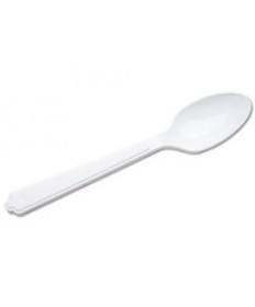 7340000221317, SKILCRAFT, PLASTIC FLATWARE, TYPE III, TEASPOON, WHITE, 100/PACK