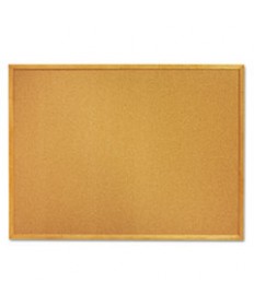 7195012354161 SKILCRAFT QUARTET CORK BOARD, 36 X 24, OAK FRAME