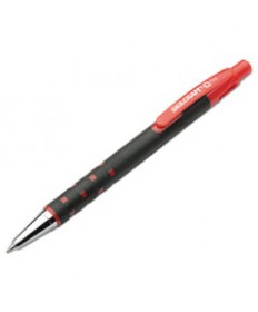 7520013527311 SKILCRAFT RUBBERIZED RETRACTABLE BALLPOINT PEN, 0.7MM, RED INK, BLACK BARREL, DOZEN