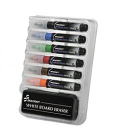 7520013527321 SKILCRAFT 6-MARKER DRY ERASE KIT, BROAD CHISEL TIP, ASSORTED COLORS, 6/SET