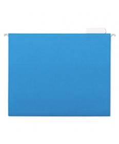 7530013649499 SKILCRAFT HANGING FILE FOLDER, LETTER SIZE, 1/5-CUT TAB, BLUE, 25/BOX