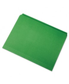 7530013649505 SKILCRAFT STRAIGHT CUT FILE FOLDERS, STRAIGHT TAB, LETTER SIZE, GREEN, 100/BOX