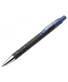 7520013687772 SKILCRAFT RUBBERIZED RETRACTABLE BALLPOINT PEN, 1MM, BLUE INK, BLACK BARREL, DOZEN