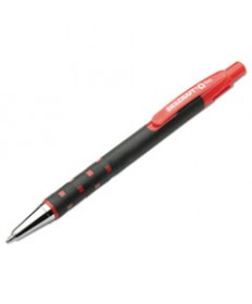 7520013687773 SKILCRAFT RUBBERIZED RETRACTABLE BALLPOINT PEN, 1MM, RED INK, BLACK BARREL, DOZEN