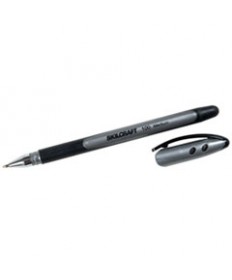 7520014220318 SKILCRAFT 100 STICK BALLPOINT PEN, 1MM, BLACK INK, GRAY/BLACK BARREL, DOZEN