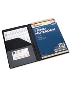 7510014547388 SKILCRAFT VINYL STENO PAD HOLDER, VINYL/FOAM, 6" X 9", 80 PAGE, BLACK