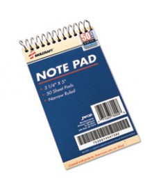 7530014547392 SKILCRAFT NOTEPAD, NARROW RULE, BLUE COVER, 3.25 X 5.5, 50 SHEETS, DOZEN