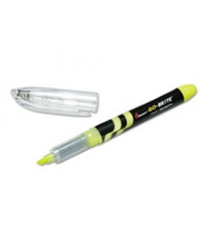 7520014612662 SKILCRAFT GO-BRITE LIQUID HIGHLIGHTERS, CHISEL TIP, FLUORESCENT YELLOW, 6/PACK