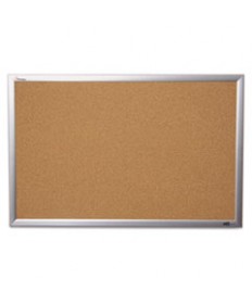 7195014840007 SKILCRAFT QUARTET CORK BOARD, 24 X 18, ANODIZED ALUMINUM FRAME