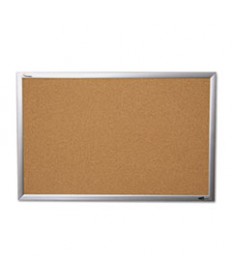 7195014840010 SKILCRAFT QUARTET CORK BOARD, 36 X 48, ANODIZED ALUMINUM FRAME