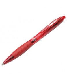 7520014845271 SKILCRAFT VISTA RETRACTABLE BALLPOINT PEN, 1MM, RED INK, TRANSLUCENT RED BARREL, DOZEN