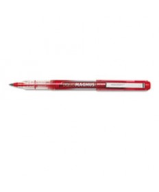 7520014940908 SKILCRAFT LIQUID MAGNUS STICK ROLLER BALL PEN, 0.5MM, RED INK, CLEAR/RED BARREL, DOZEN