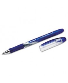 7520015005212 SKILCRAFT ALPHAELITE STICK GEL PEN, 0.7MM, BLUE INK, BLUE/CLEAR BARREL, DOZEN