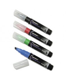 7520015538142 SKILCRAFT DRY ERASE MARKER, BROAD CHISEL TIP, ASSORTED COLORS, 4/SET