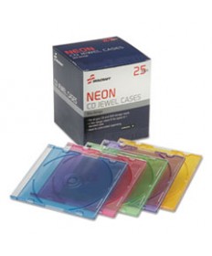 7045015547682, SLIM CD CASES, ASSORTED COLORS, 25/PACK