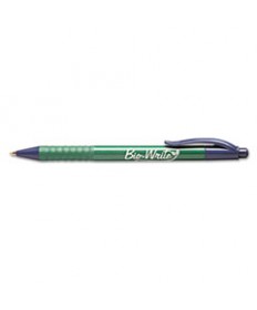 7520015789301 SKILCRAFT BIOWRITE RETRACTABLE BALLPOINT PEN, 1MM, BLUE INK, GREEN BARREL, DOZEN