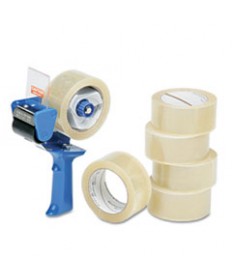 7510015796872 SKILCRAFT COMMERCIAL PACKAGE SEALING TAPE WITH PISTOL GRIP DISPENSER, 3" CORE, 2" X 55 YDS, CLEAR, 6/PACK