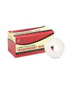 7510015806225 SKILCRAFT OFFICE TAPE GLOSSY FINISH, 1" CORE, 0.75" X 83.33 FT, CLEAR, 6/PACK