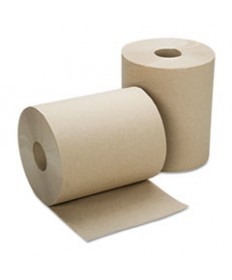 8540015915146, SKILCRAFT, CONTINUOUS ROLL PAPER TOWEL, 8" X 600 FT, NATURAL, 12 ROLLS/BOX