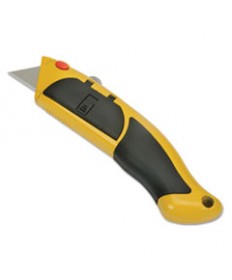 5110016217915, SKILCRAFT UTILITY KNIFE WITH CUSHION GRIP HANDLE, 2PT BLADE, YELLOW/BLACK