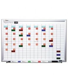 7110016222127 SKILCRAFT MAGNETIC WORK/PLAN DRY ERASE KIT, 36 X 24, SILVER