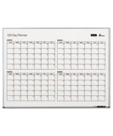 7110016222133 SKILCRAFT QUARTET 4-MONTH DRY ERASE CALENDAR, 48 X 36, SILVER