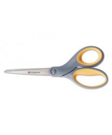 5110016296575 SKILCRAFT WESTCOTT TITANIUM BONDED SCISSORS, 8" LONG, 3.5" CUT LENGTH, GRAY/YELLOW STRAIGHT HANDLE