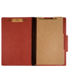 7530009908884 SKILCRAFT CLASSIFICATION FOLDER, 2 DIVIDERS, LETTER SIZE, EARTH RED