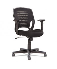 SWIVEL/TILT MESH TASK CHAIR, SUPPORTS UP TO 250 LBS, BLACK SEAT/BLACK BACK, BLACK BASE