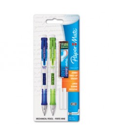 CLEAR POINT MECHANICAL PENCIL, 0.9 MM, HB (#2.5), BLACK LEAD, ASSORTED BARREL COLORS, 2/PACK