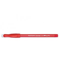 ERASER MATE STICK BALLPOINT PEN, MEDIUM 1MM, RED INK/BARREL, DOZEN