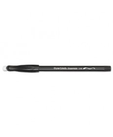 ERASER MATE STICK BALLPOINT PEN, MEDIUM 1MM, BLACK INK/BARREL, DOZEN